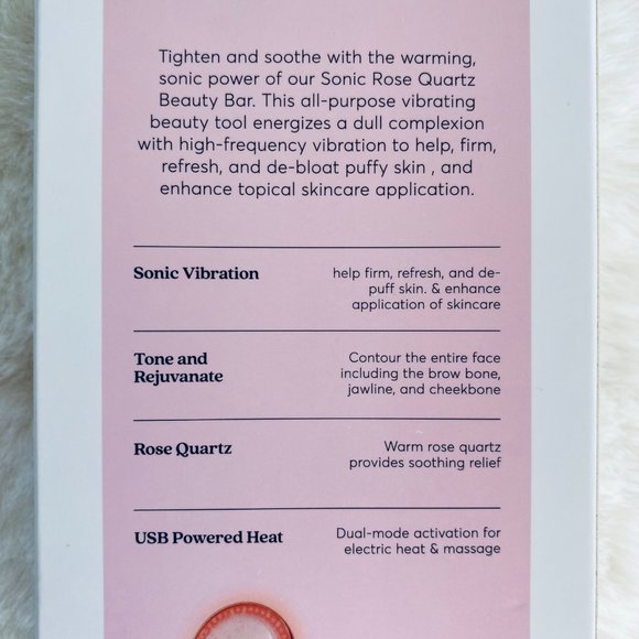 Vanity Planet Sonic Rose Quartz Beauty Anti-Aging Tool NEW in Box - Picture 4 of 5